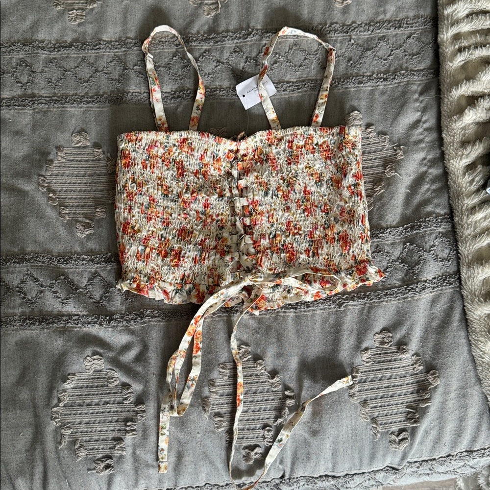 American Eagle Outfitters Multicolor Smocked Top